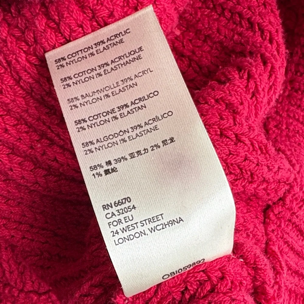 Free People Women's All Day Long V Neck Sweater - Fuego Rosa - tagged S, fits L